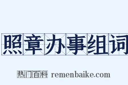 照章办事组词是什么意思的图片